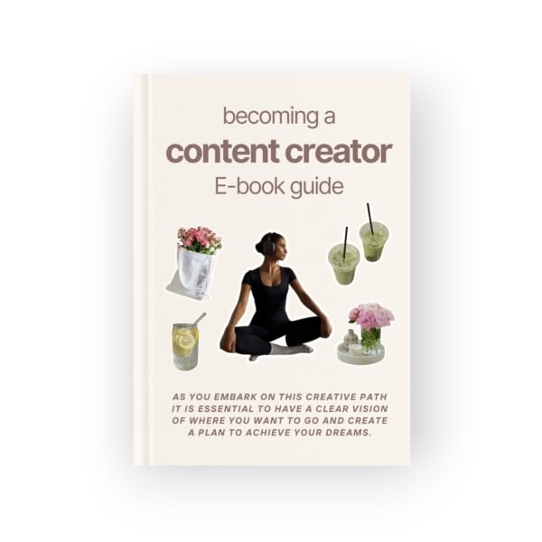 content creator becoming a E-book guide